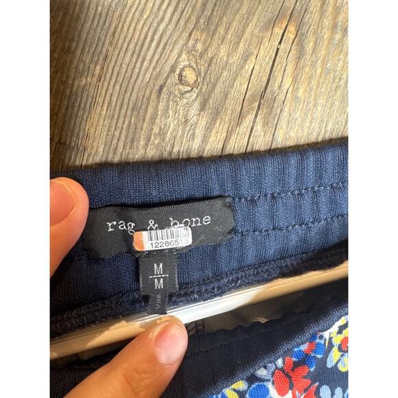 RARE Rag & Bone Women's Medium Floral Print Pants with Side Zips - Picture 3 of 7